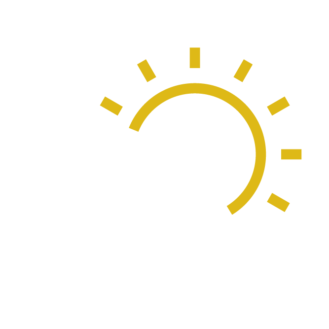 A partly cloudy weather icon, featuring a white cloud partially covering a yellow sun with rays, on a transparent background.
